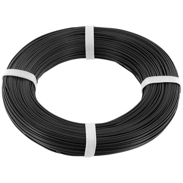 econ connect KZL2X008SW100 Flätad kabel 2 x 0.08 mm² Svart 100 m