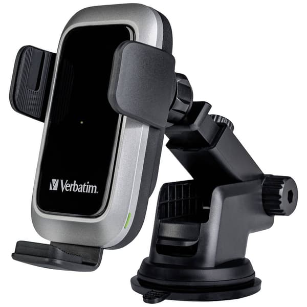 Verbatim FWC-03 Pro Qi Fast Wireless Car Charger induktiv laddningsstation USB 15 W, 10 W, 7.5 W, 5 W Svart Svart