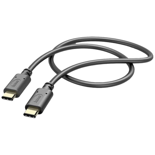 Hama USB-laddningskabel USB 2.0 USB-C®-kontakt, USB-C®-kontakt 1.00 m Svart 00201589