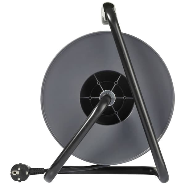 Sygonix SY-5655926 Kabelvinda 25 m Svart Jordad stickpropp