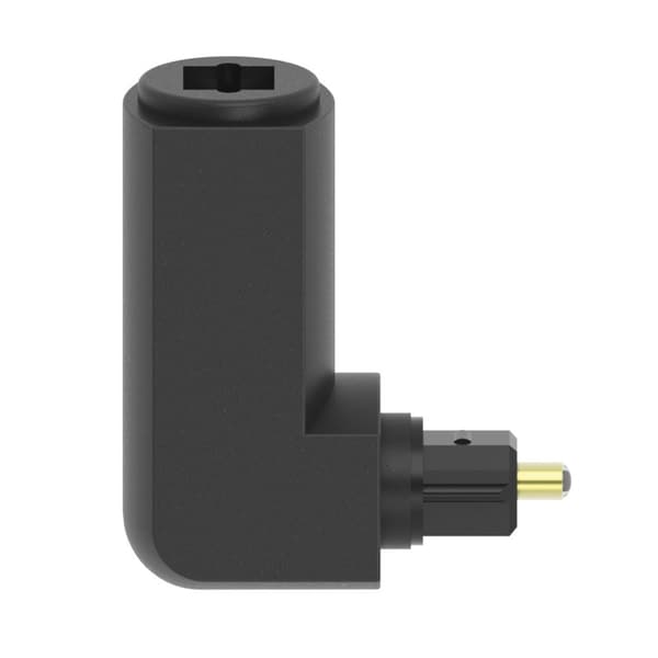 Hama ODT adapter, Toslink stik - Toslink kobling, forgyldt, 90° (00205177)