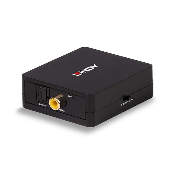 Lindy - 2-vägs digital ljudomvandlare - SPDIF (koaxial TOSLINK) - Svart (70457)