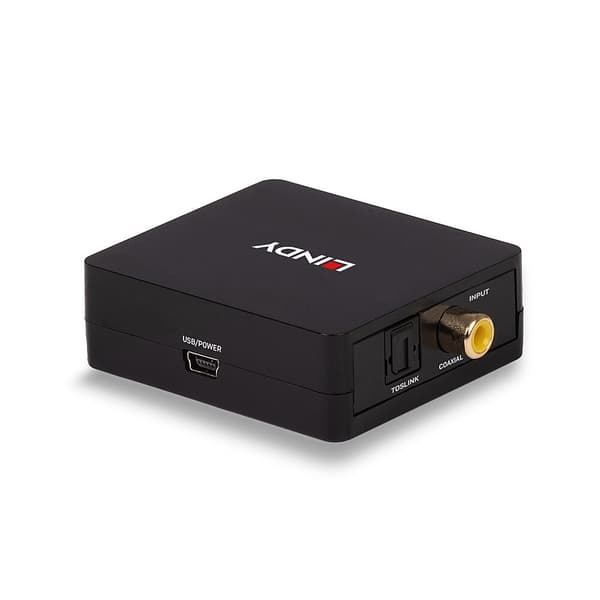 Lindy - 2-vägs digital ljudomvandlare - SPDIF (koaxial TOSLINK) - Svart (70457)