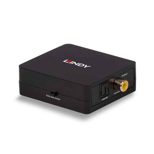 Lindy - 2-vägs digital ljudomvandlare - SPDIF (koaxial TOSLINK) - Svart (70457)