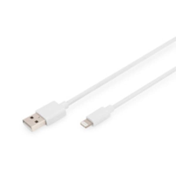 Digitus Mobiltelefon, Apple iPad/iPhone/iPod, PC, Laptop Laddningskabel [1x USB-A - 1x Lightning] 2 m USB-A, Apple Ligh