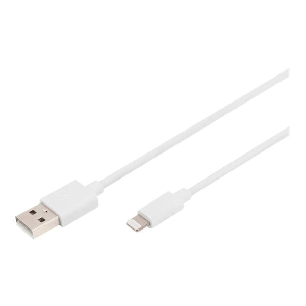 Digitus Mobiltelefon, Apple iPad/iPhone/iPod, PC, Laptop Laddningskabel [1x USB-A - 1x Lightning] 2 m USB-A, Apple Ligh