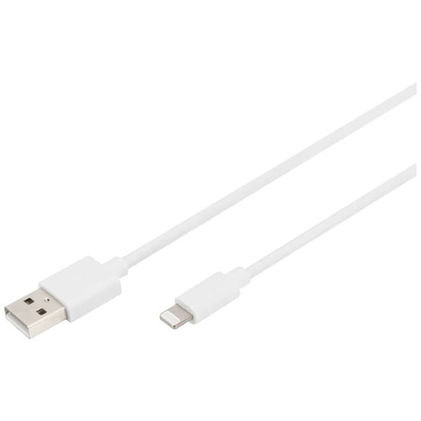 Digitus Mobiltelefon, Apple iPad/iPhone/iPod, PC, Laptop Laddningskabel [1x USB-A - 1x Lightning] 2 m USB-A, Apple Ligh