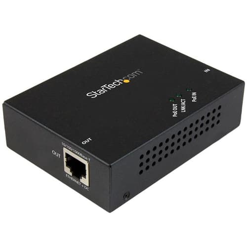 GIGABIT POE+ EXTENDER - 100M/. Sort