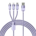 Miniatyrbild 4 av 5: 3in1 USB cable Baseus StarSpeed Series, USB-C + Micro + Lightning 3,5A, 1.2m (Purple)
