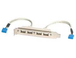 4 PORT USB A FEMALE SLOT PLATE
