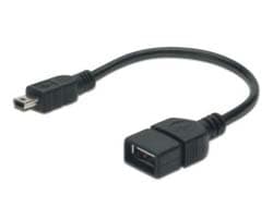 DIGITUS USB Adapter - Mini USB Type-B (5-pin) male/USB Type-A female - 20 cm