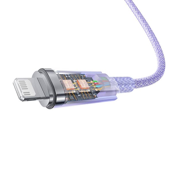Fast Charging cable Baseus USB-C to Lightning Explorer Series 1m, 20W (purple)