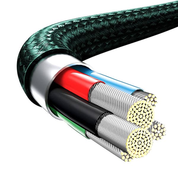 Baseus Rapid Series 3-in-1 cable USB-C For M+L+T 20W 1.5m (Green )