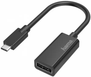 Hama Video Adapter, USB-C Plug - DisplayPort Socket, Ultra-HD 4K