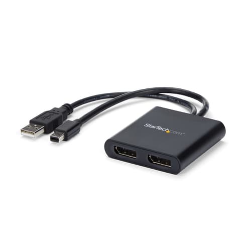 StarTech.com Mini DisplayPort MST Hub - Mini DisplayPort to DisplayPort Multi Monitor Splitter - MST Hub mDP 1.2 to 2x DP (MSTMDP122DP) - video splitt