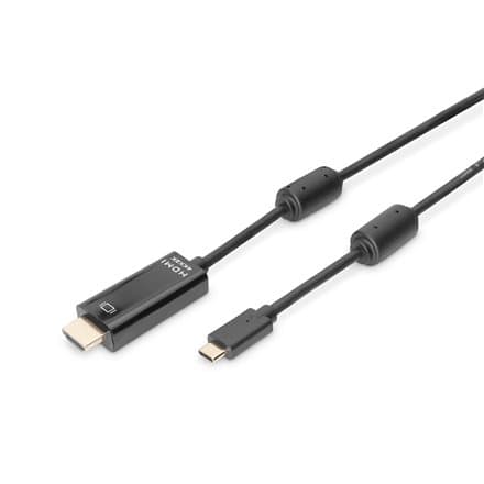 Digitus USB Type-C adapter cable, Type-C to HDMI A M/M, 2.0m, 4K/60Hz, 18GB, bl, gold | Digitus | USB Type-C adapter cable | AK-300330-020-S | USB-C t