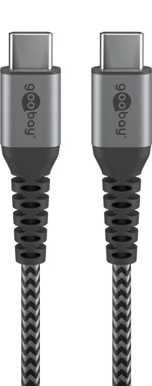Goobay | USB-C  to USB-C  Textile Cable with Metal Plugs | 49302 | USB-C to USB-C USB-C male | USB-C male