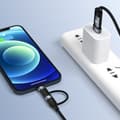Miniatyrbild 8 av 8: Tellur 4in1 Cable USB/Type-C to Type-C (PD65W)/Lightning (PD20W) 1m Black