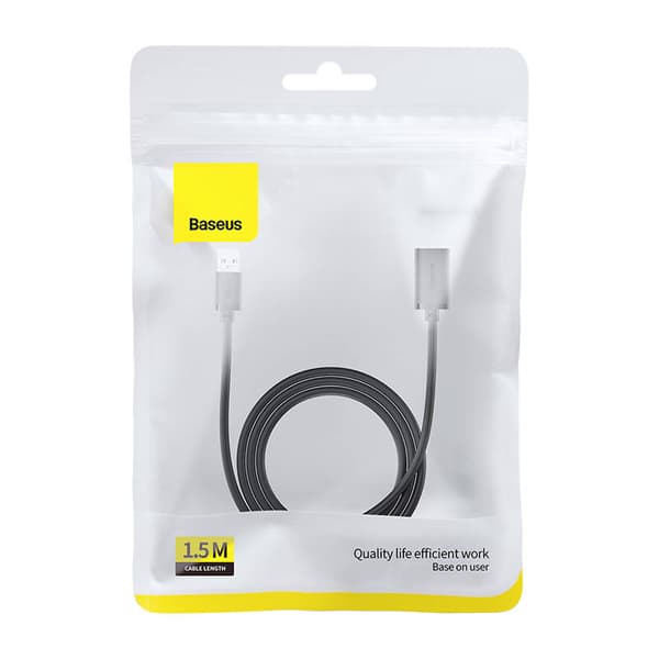 USB 2.0 Extension cable Baseus male to female, AirJoy Series, 1.5m (black)