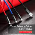 Miniatyrbilde 6 av 11: Colorfone CAMLT-BSY01 USB cable 1.2 m USB A 3 x USB C Black, Red, Blue