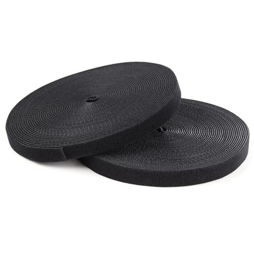 StarTech.com 100ft. Hook and Loop Roll - Cut-to-Size Reusable Cable Ties - Bulk Industrial Wire Fastener Tape - Adjustable Fabric Wraps - Black (HKLP1