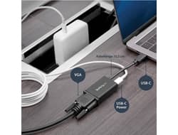 USB-C TO VGA - POWER DELIVERY/USB TYPE-C VGA W/ POWER DELIVERY Svart