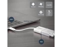USB TYPE C TO VGA ADAPTER USBC Hvid