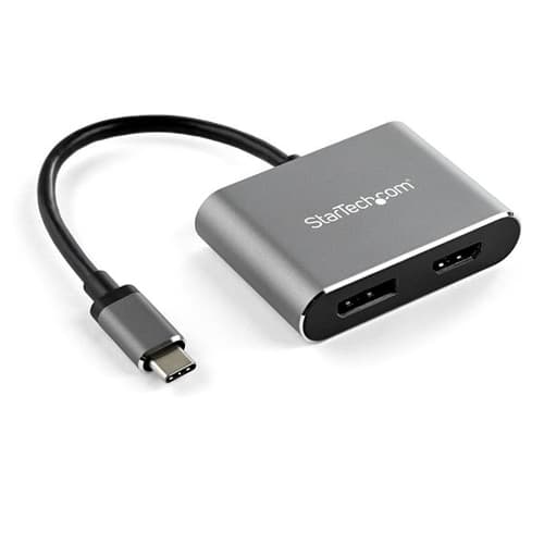 USB C TO HDMI OR DP ADAPTER/HDMI OR DISPLAYPORT HDR 4K 60 Sort, Grå