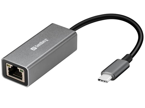 Sandberg 136-04 USB-C Gigabit Network Adapter Aluminium, Hvit