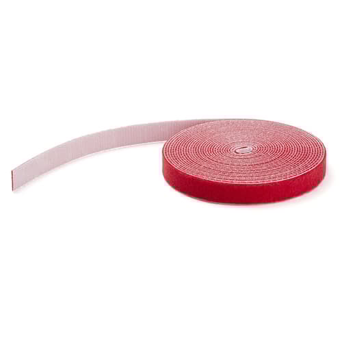 HOOK AND LOOP ROLL 50FT./- RED - RESUABLE