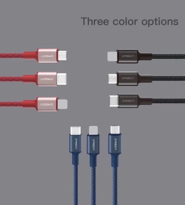 Orsen S9M USB A and Micro 2.1A 1m black