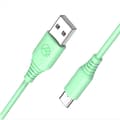 Miniatyrbillede 3 af 3: Tellur Silicone USB to Type-C Cable 3A 1m Green