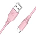 Miniatyrbillede 2 af 3: Tellur Silicone USB to Type-C Cable 3A 1m Pink