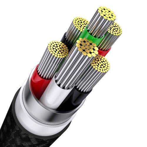 Baseus Universal Flash Series 3-in-1 Fast Charging Data Cable (USB-A to Micro + Lightning + Type-C) 100W, 1.2m Black (CASS030001)