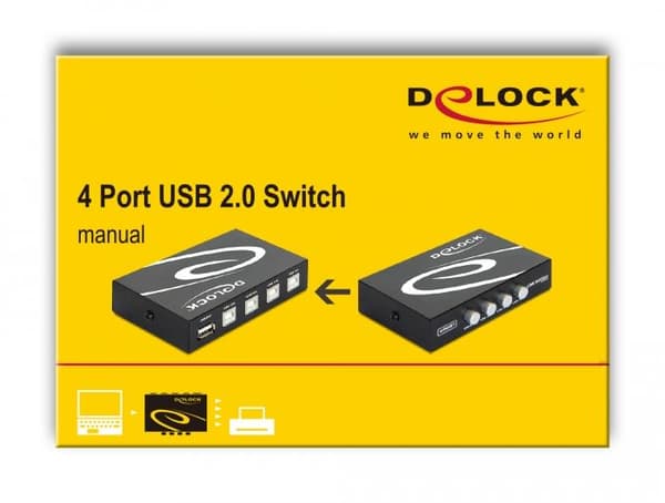 Delock Switch USB 2.0 4 port manual