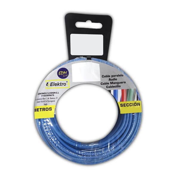 Edm Kabelrulle Flexible 6 Mm 25 M Blå