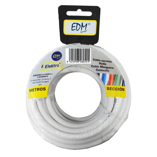 Edm Parallel Rulle 2x1 Mm 50 M Hvid