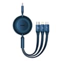 Miniatyrbild 1 av 5: USB-C 3-in-1 cable  Baseus Bright Mirror 4 for micro USB / USB-C / Lightning 100W / 3.5A 1.1m (Blue)