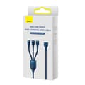 Miniatyrbild 4 av 7: 3in1 USB cable Baseus Flash Series, USB-C + micro USB + Lightning, 100W, 1.2m (blue)