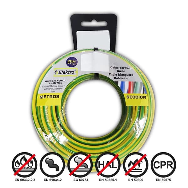 Edm Kabelrulle Flexible 4 Mm 50 M Søvfarvet