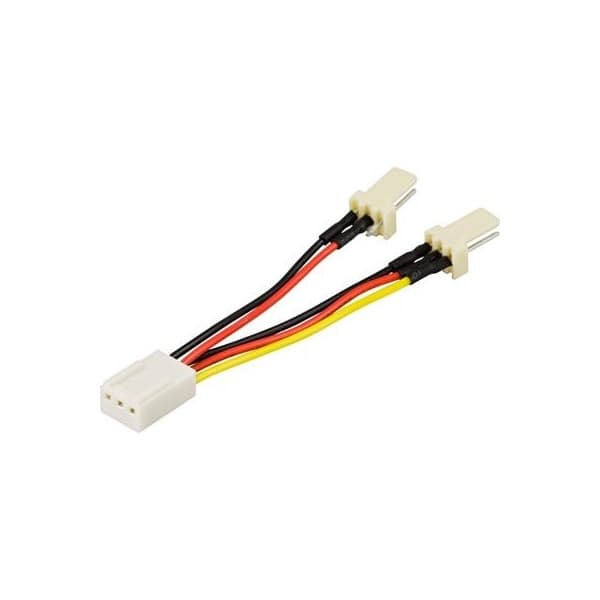 DELTACO Y-grenuttag 3-pin - 2 x 3-pin
