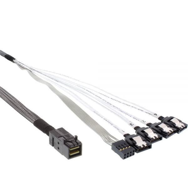 InLine Mini SAS HD - 4x SATA med Sideband -kabel, 1 m