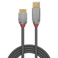 Miniatyrbild 2 av 4: LINDY USB-kabel USB 3.2 Gen1 (USB 3.0) USB-A kontakt, USB-Micro-B 3.0-kontakt 2.00 m Grå 36658