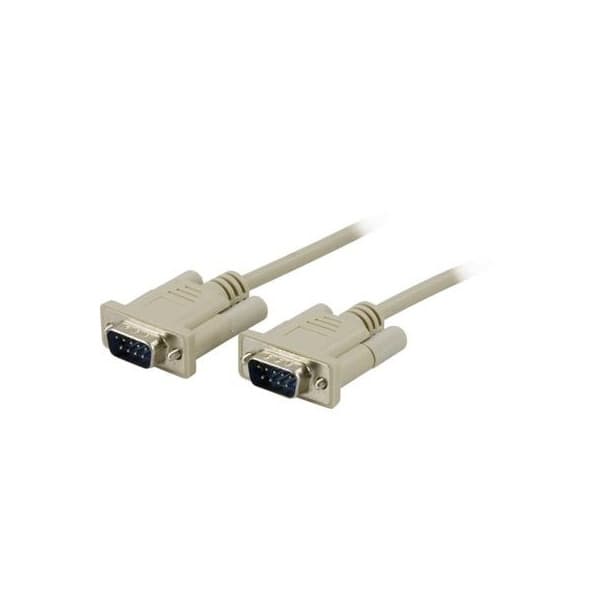 DELTACO serie/mus kabel db9/db9 hane/hane 1,8 m lång
