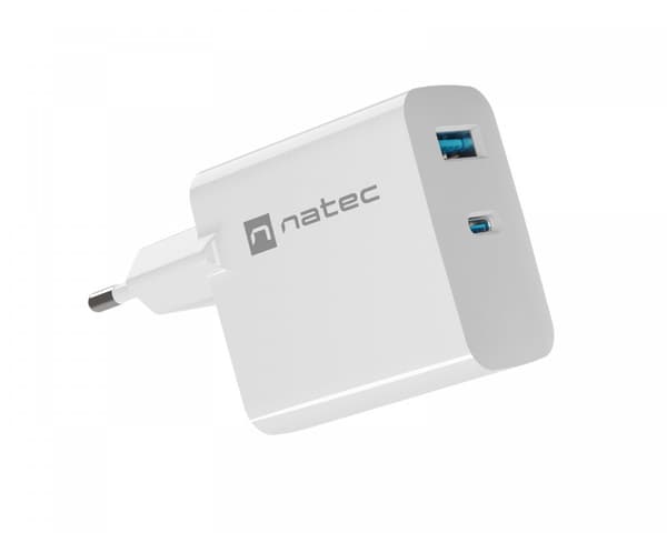 Ribera GaN USB-A & USB-C Oplader - 65W - Hvid Hvid