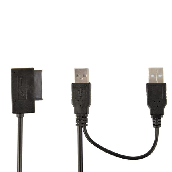 USB till SATA-adapter för DVD-spelare eller SATA SSD Svart