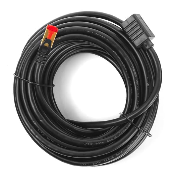 LAN-kabel CAT7 f�rl�ngningskabel, svart, 8 m