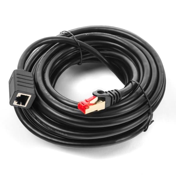 LAN-kabel CAT7 f�rl�ngningskabel, svart, 8 m