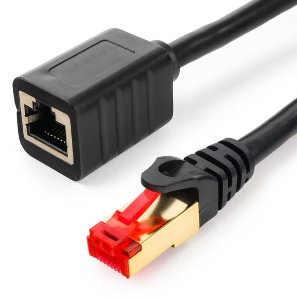 LAN-kabel CAT7 f�rl�ngningskabel, svart, 8 m