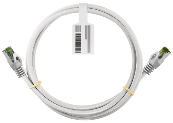 LAN Patchcord CAT 8.1 GHMT S/FTP-kabel, vit, 0,25 m